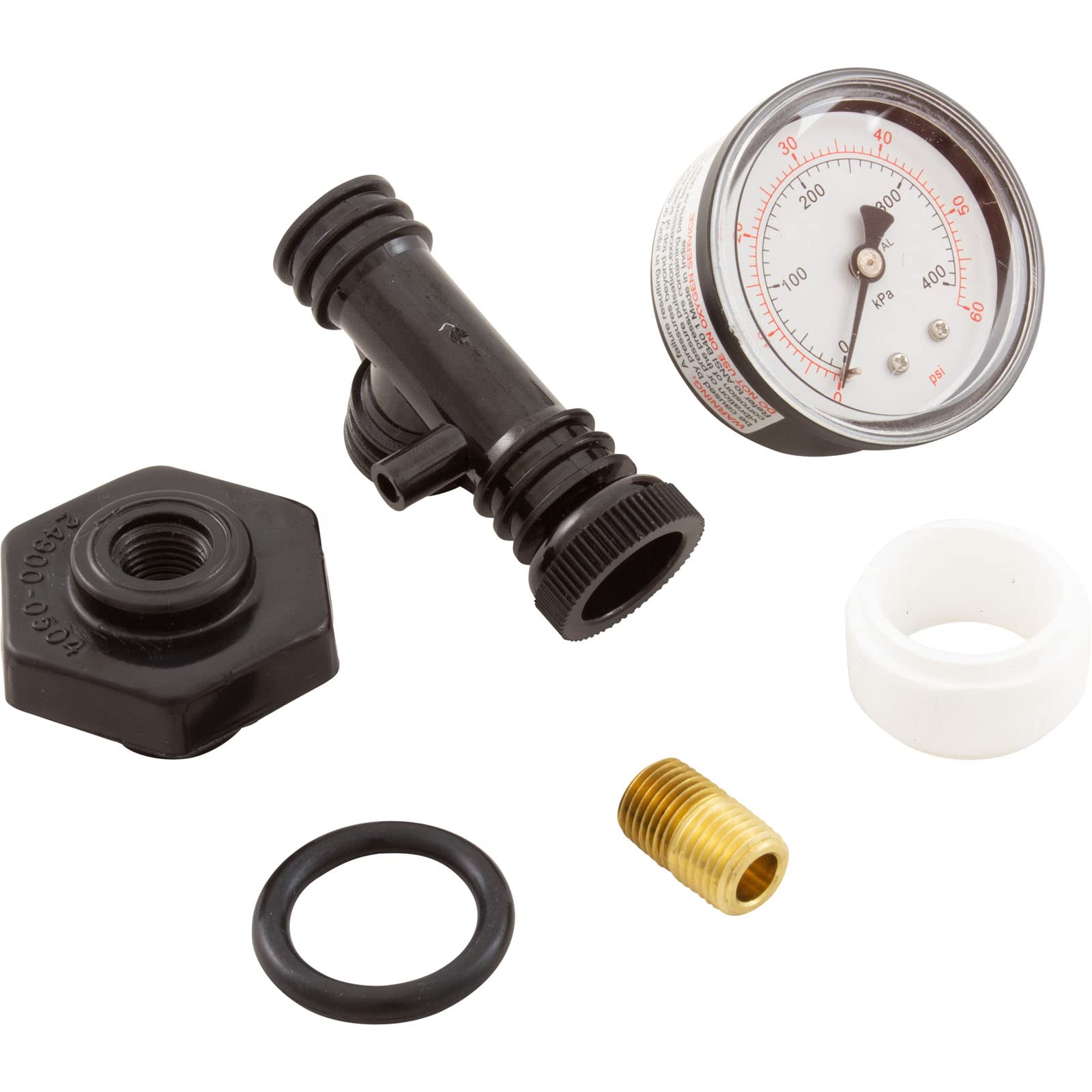 Pentair gauge being tightened with wrench for simple installation
