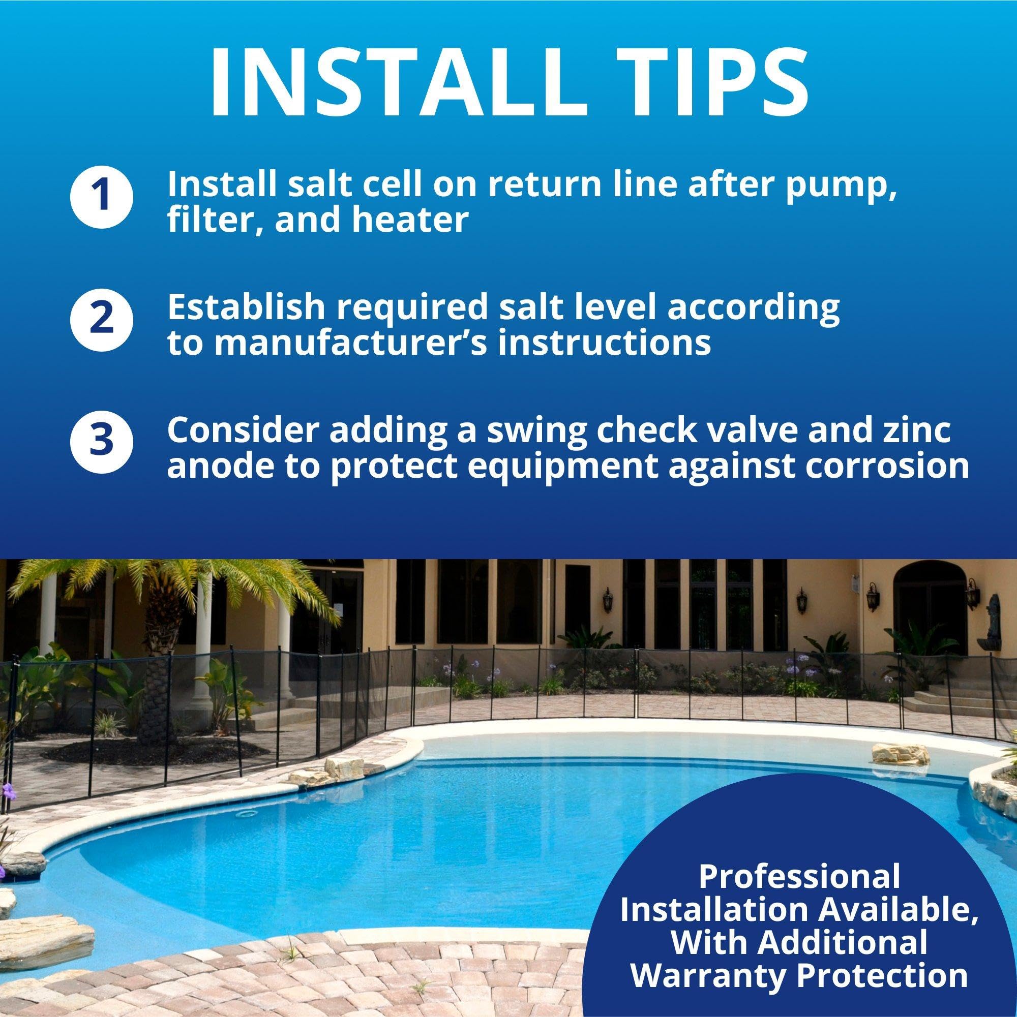 Pentair IC40 Plus detail of cell plate clearance showing easy cleaning and maintenance benefit