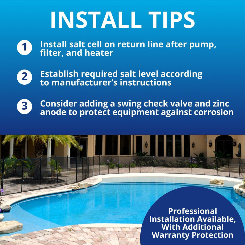 Pentair IC40 Plus detail of cell plate clearance showing easy cleaning and maintenance benefit