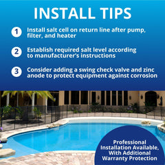 Pentair IC40 Plus detail of cell plate clearance showing easy cleaning and maintenance benefit