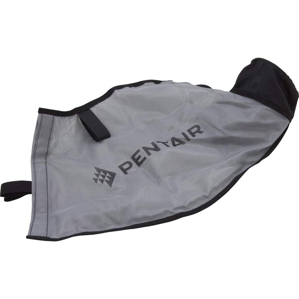 Pentair Racer debris bag front view showing full bag capturing leaves and debris