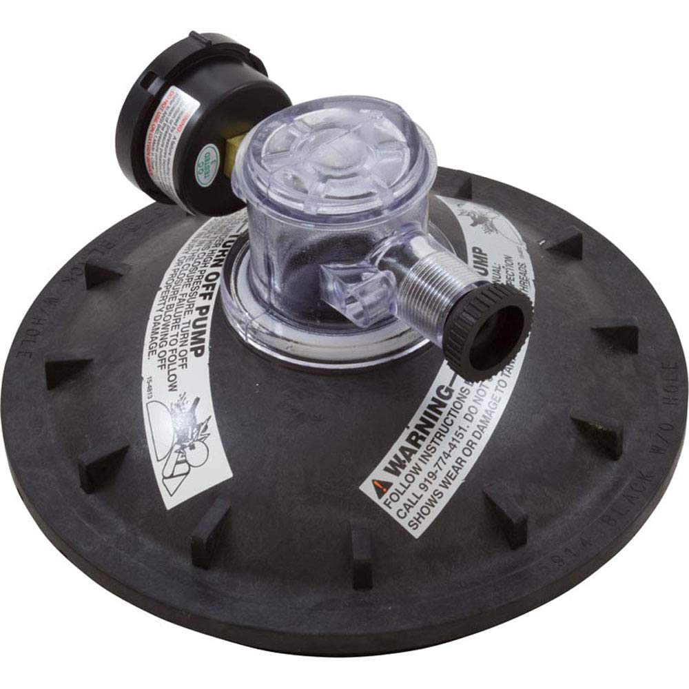 Pentair side profile of the 8-1/2 inch lid showing molded thermoplastic construction and durability