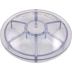Pentair trap lid front view clear replacement shows fit and easy inspection