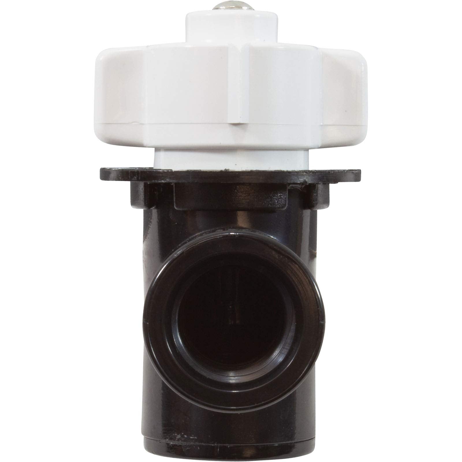 Pentair valve mounted on Rainbow feeder demonstrating easy replacement benefit