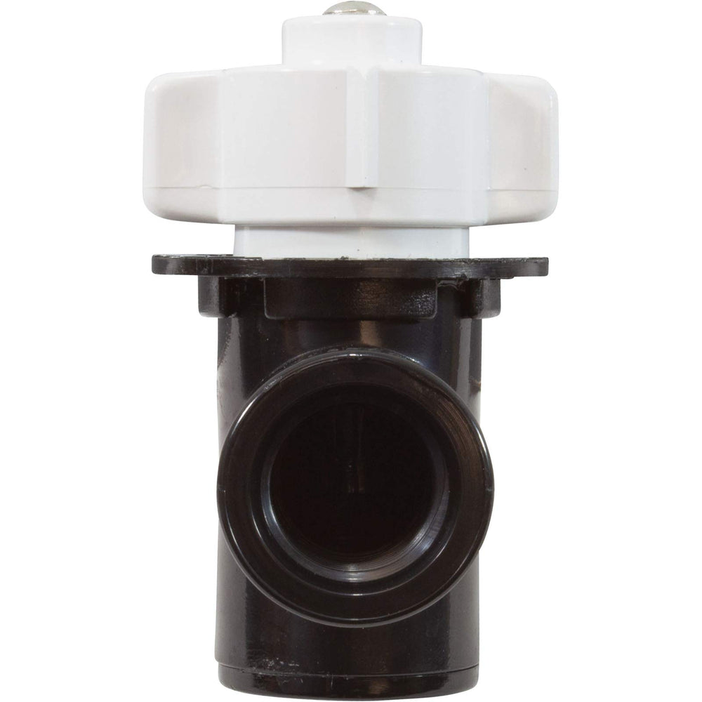 Pentair valve mounted on Rainbow feeder demonstrating easy replacement benefit