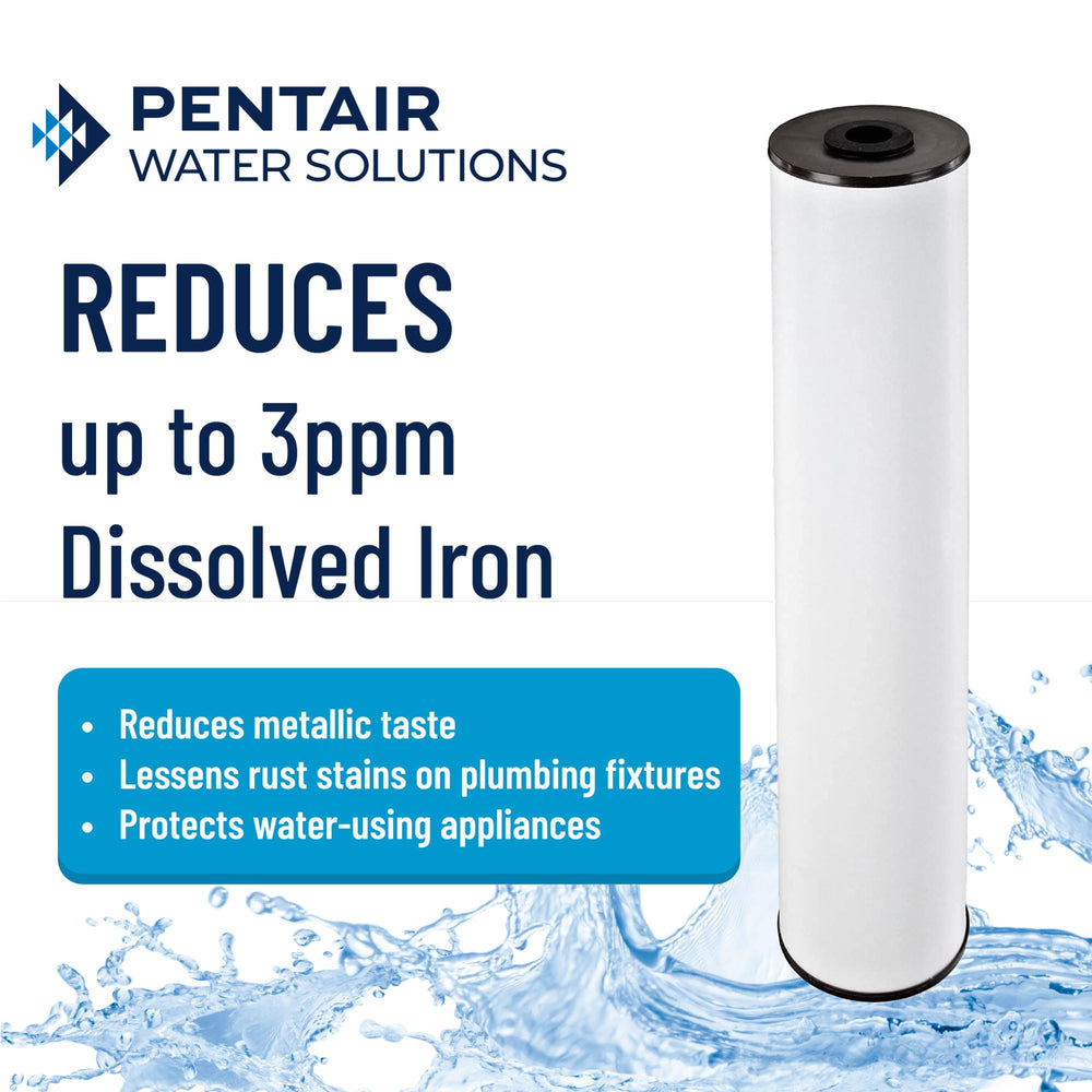 Pentek cartridge installed in Big Blue housing improving whole-house water