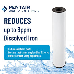 Pentek cartridge installed in Big Blue housing improving whole-house water
