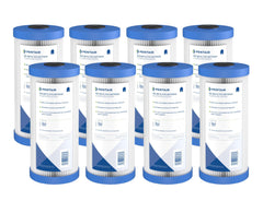 Pentek R50-BB front view showing pack of eight filters and labeling, reliable sediment protection
