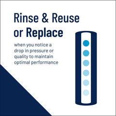 Pentek R50-BB installed inside Big Blue housing protecting household plumbing from sediment
