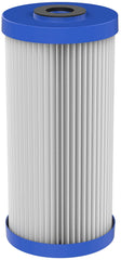 Pentek R50-BB close-up of pleated polyester media texture, large dirt-holding capacity
