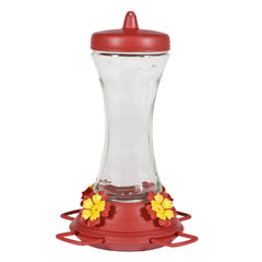 Perky-Pet front view showing feeder and clear glass, attracts more birds