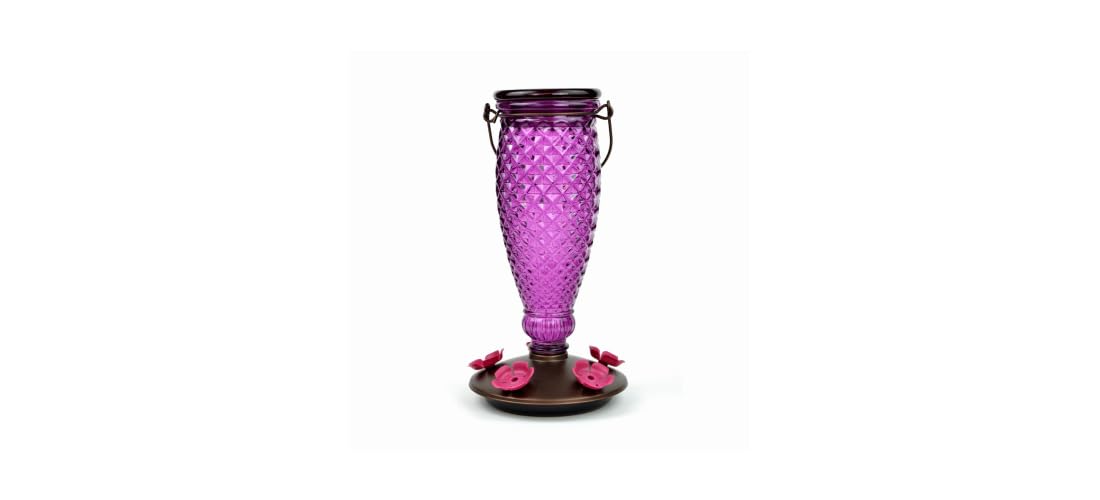 Perky-Pet hanging in a backyard setting creating a bird-friendly outdoor display