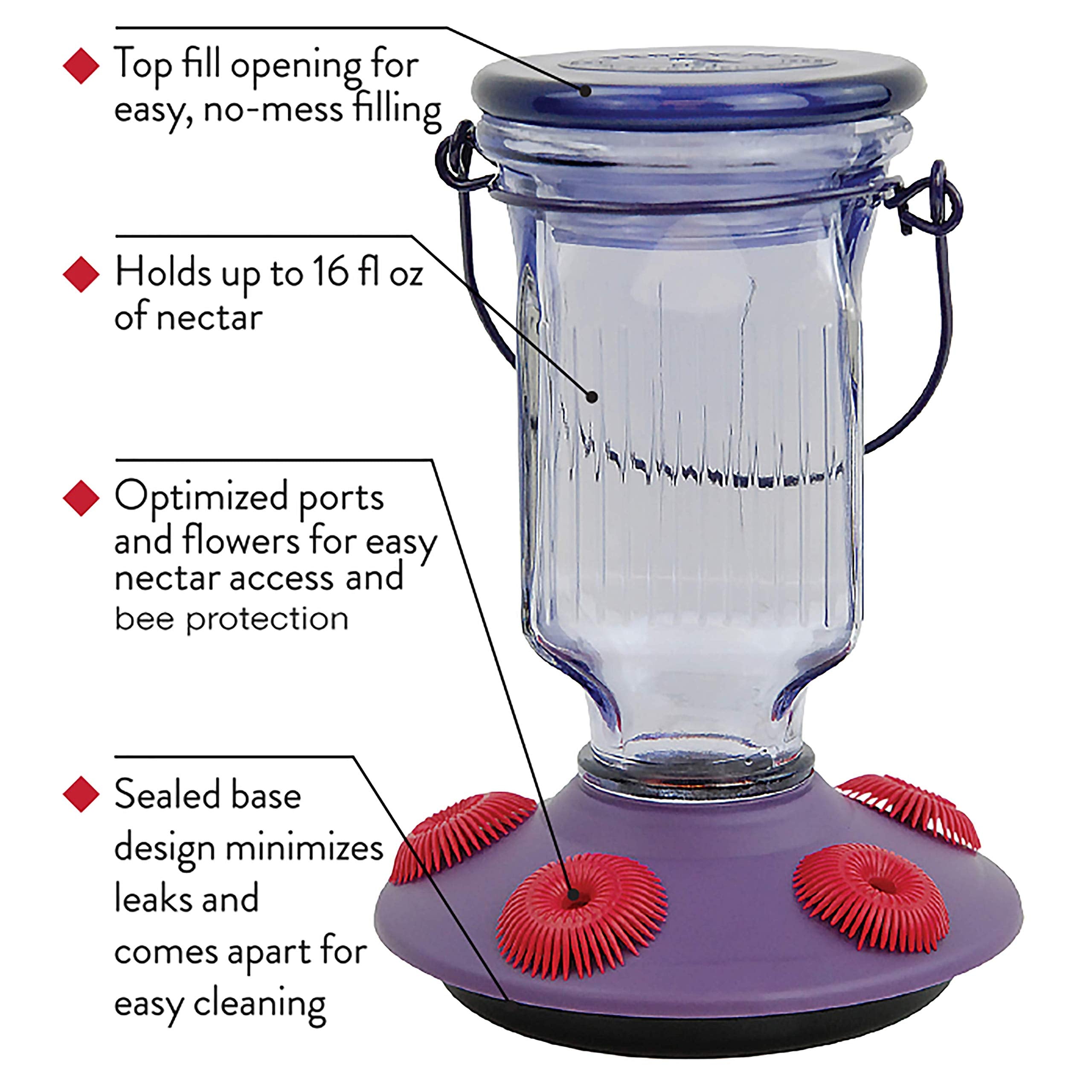 Perky-Pet top-fill opening visible for easy pouring and no-spill refilling benefit