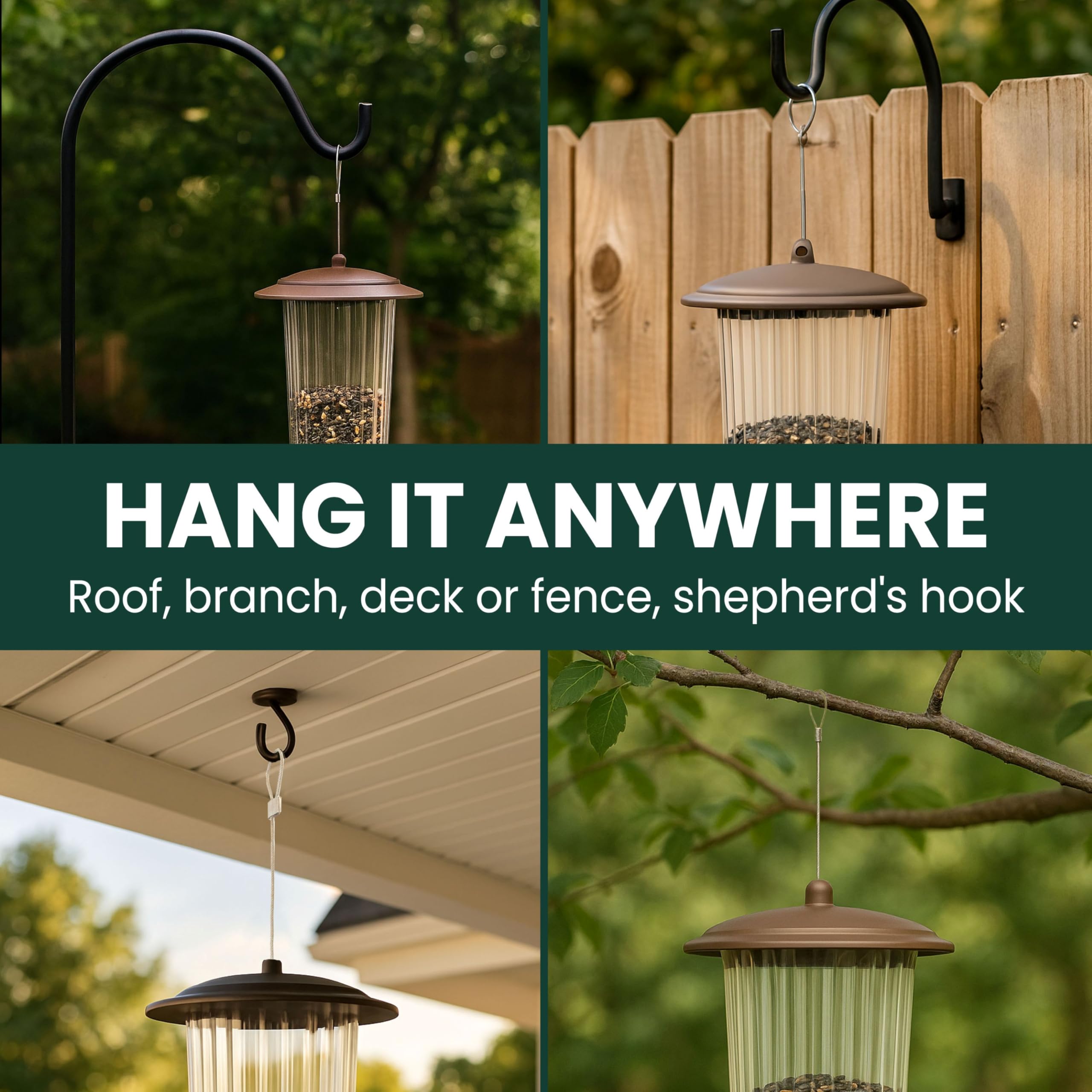 Perky-Pet ladder-style perch pads with birds showing stable perching for varied species