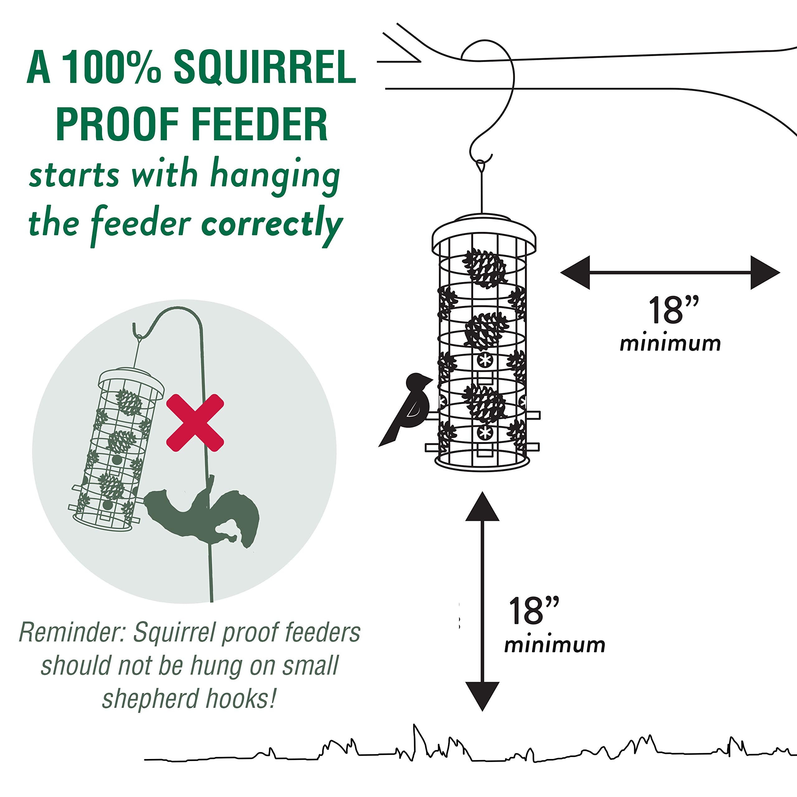 Perky-Pet feeder hanging in backyard setting showing decorative curb appeal
