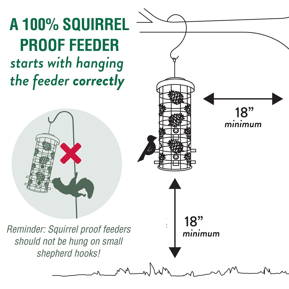 Perky-Pet feeder hanging in backyard setting showing decorative curb appeal