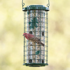 Perky-Pet twist-lock lid detail for easy refilling and squirrel protection
