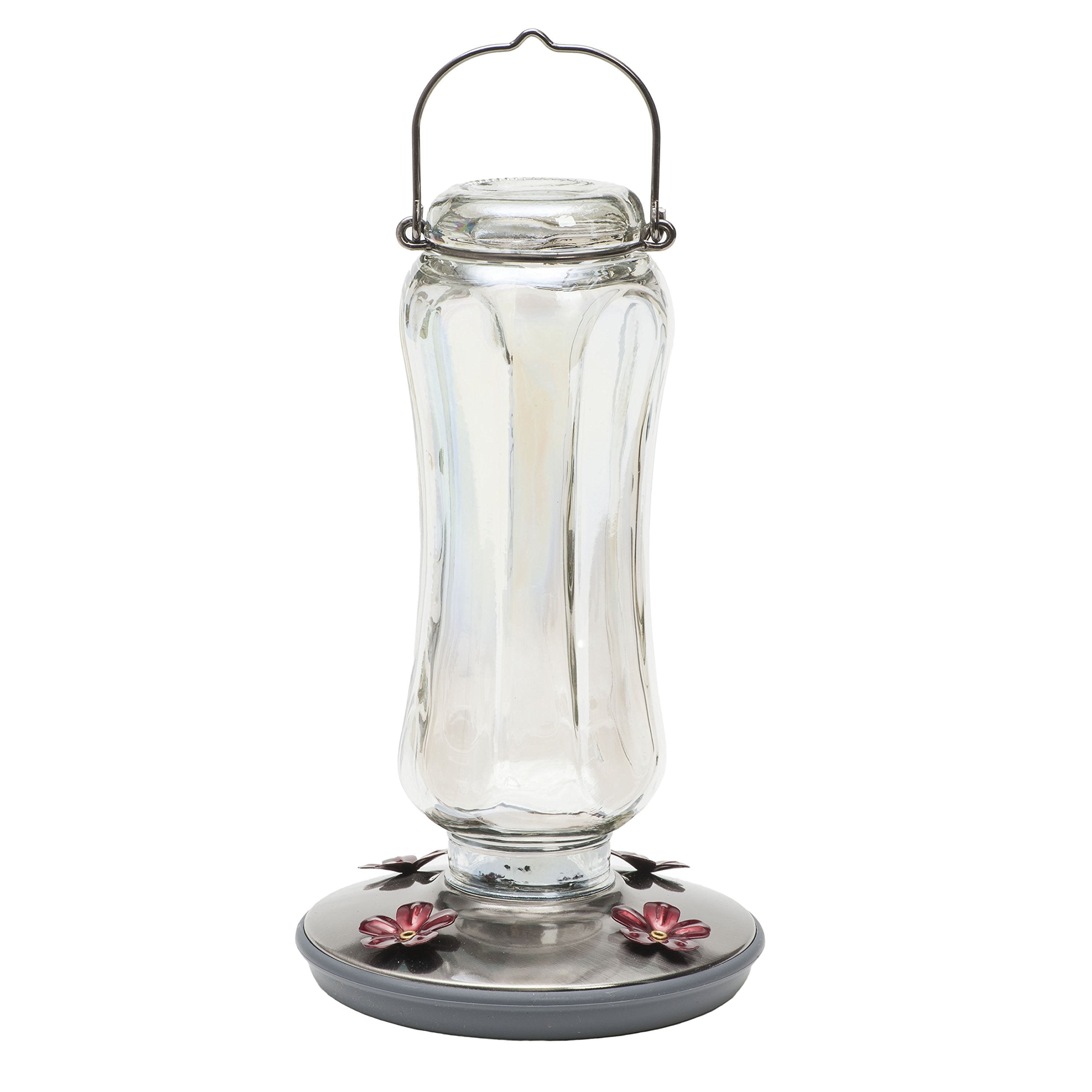Perky-Pet front view showing starglow glass and brushed-nickel finish for curb appeal
