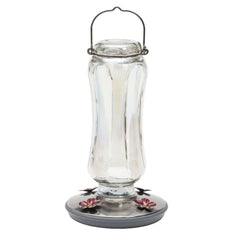 Perky-Pet front view showing starglow glass and brushed-nickel finish for curb appeal