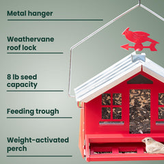 Perky-Pet close-up of weight-activated perch demonstrating squirrel resistance