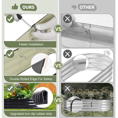 Permade assembled with soil and vegetables demonstrating planting capacity and healthy crops