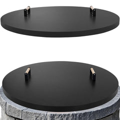 Permade front view of lid showing full coverage and weather protection benefit