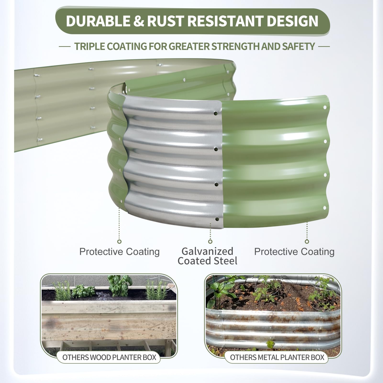 Permade green spray finish close-up showing corrosion-resistant protective coating