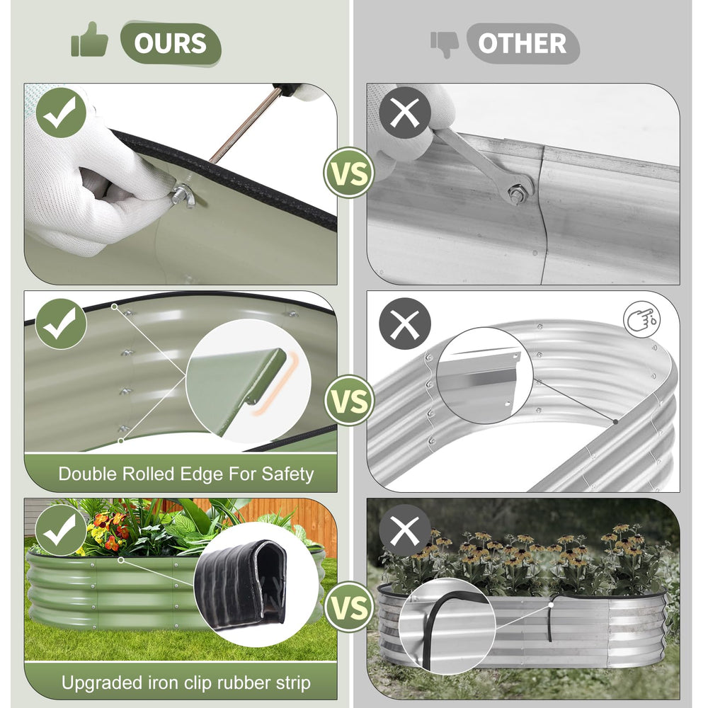 Permade in-use vegetable garden with healthy greens demonstrating good drainage