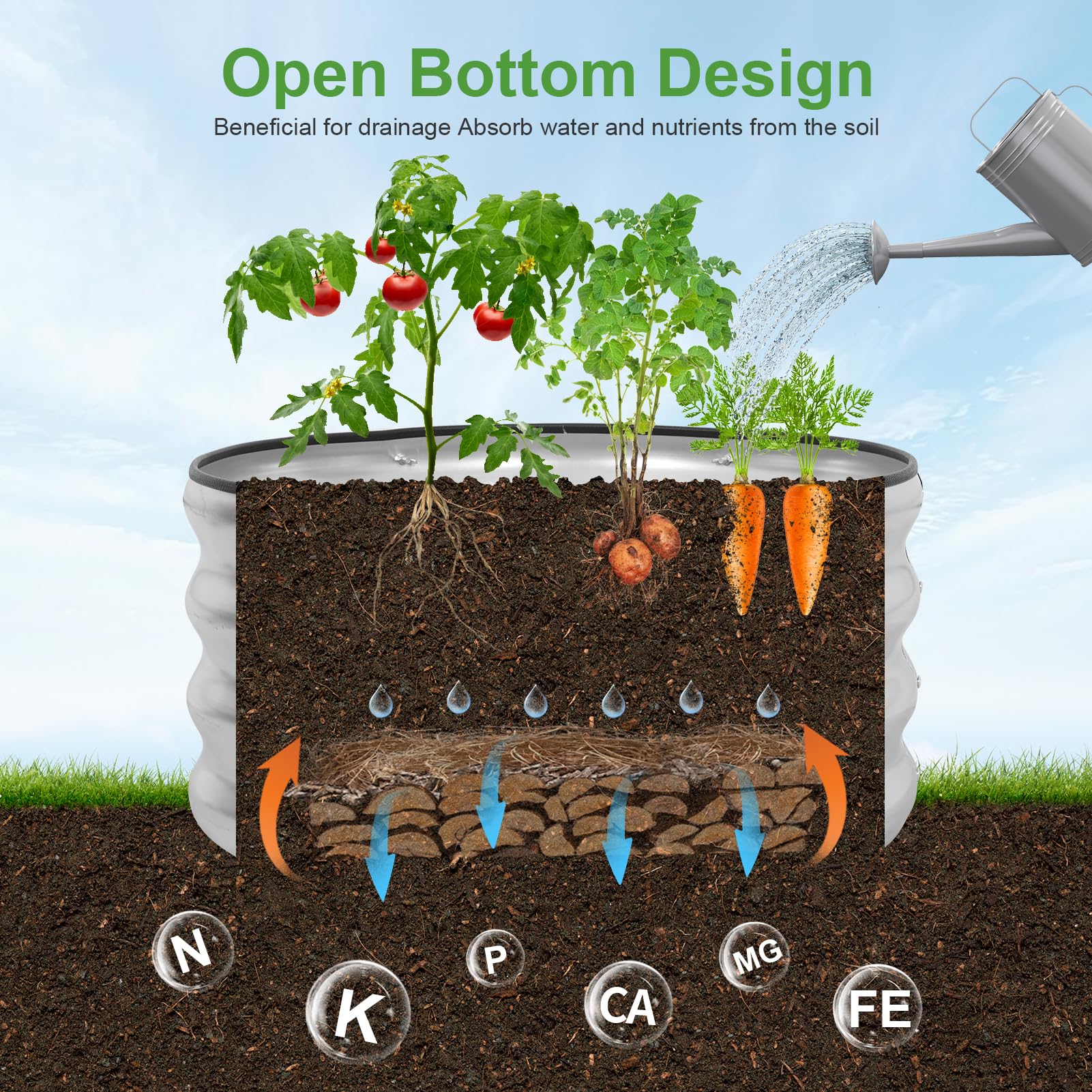 Permade planter set on a patio showing versatile styling and outdoor use