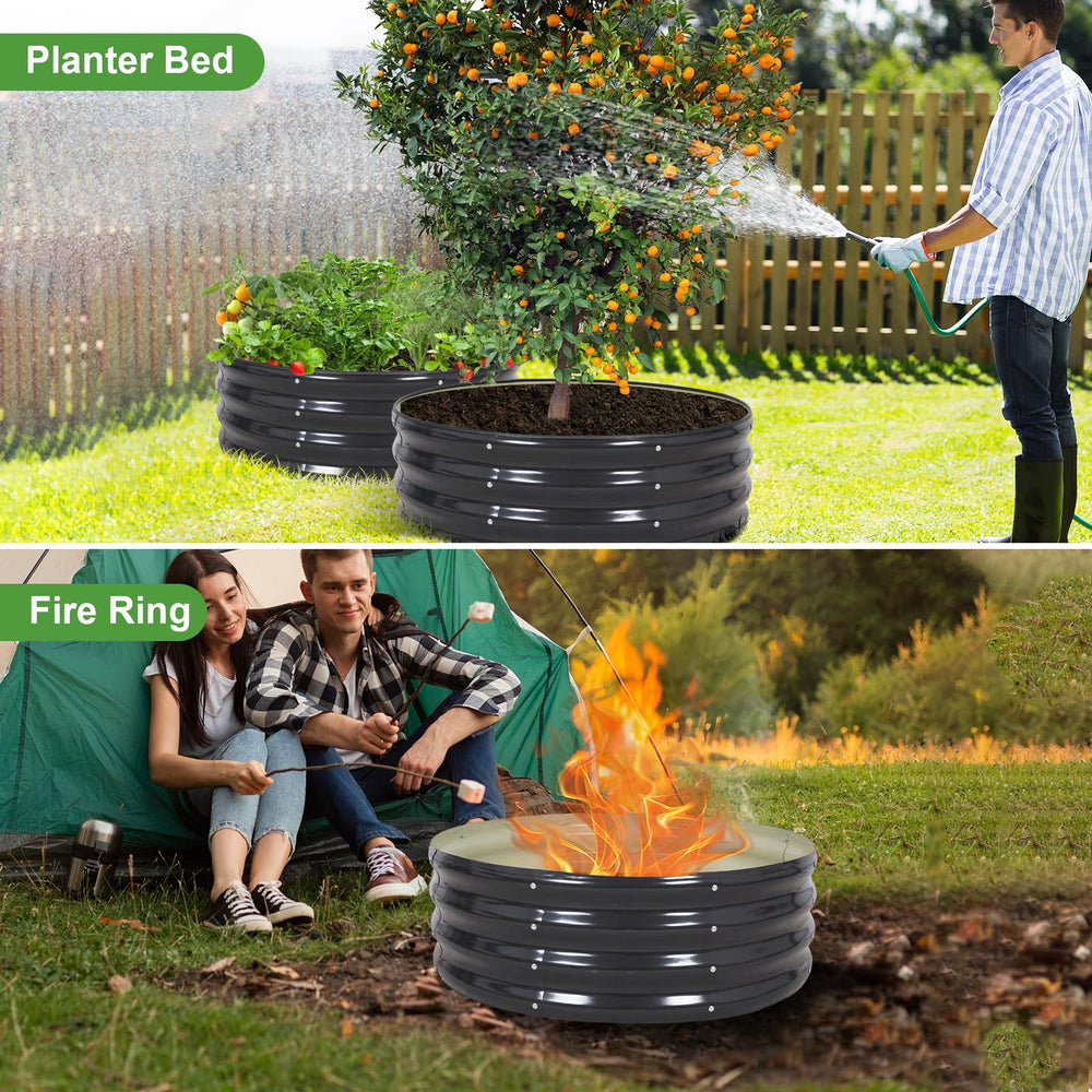 Permade planter in garden setting displaying compact planting capacity
