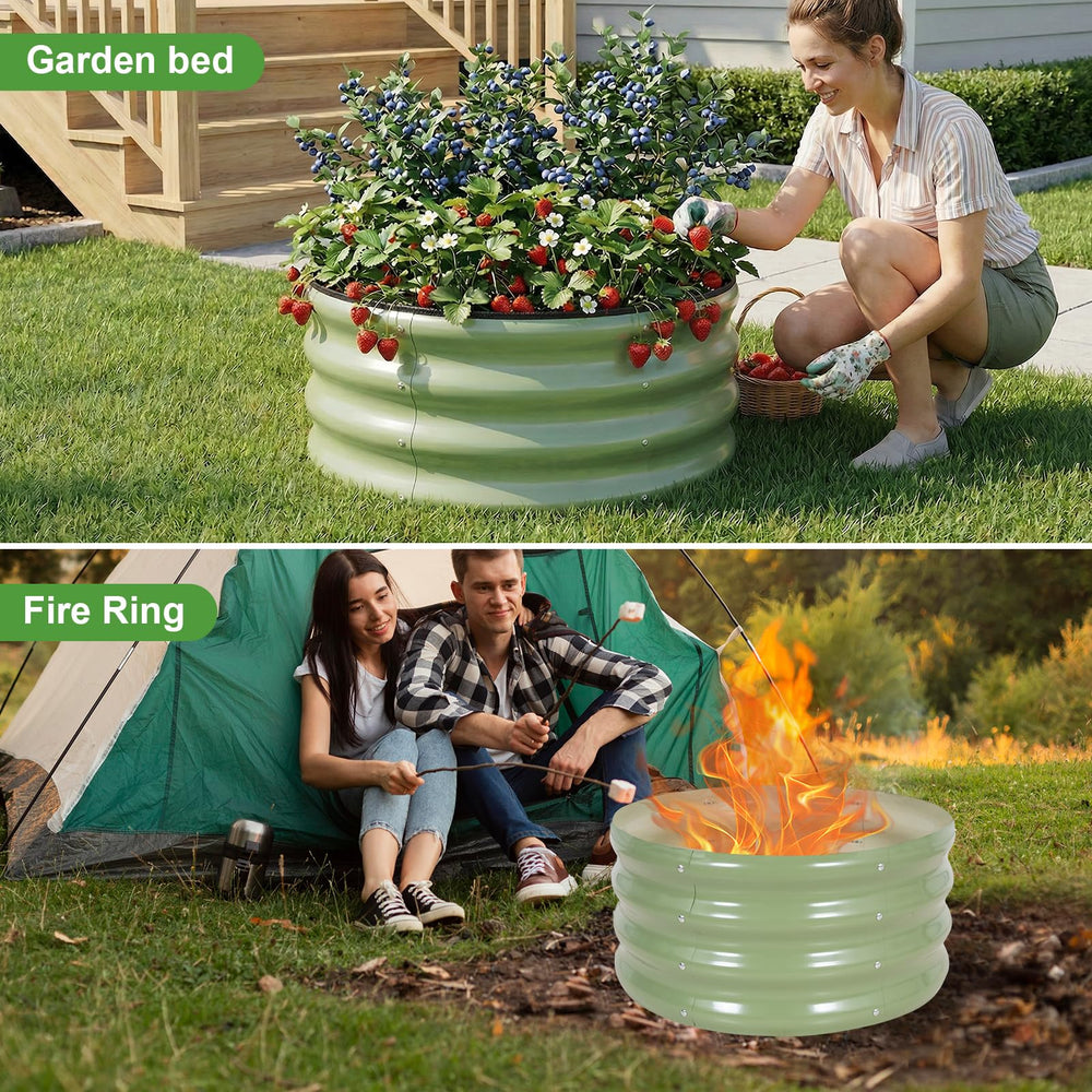 Permade planter beside hand for scale showing compact 2x2 ft footprint benefit