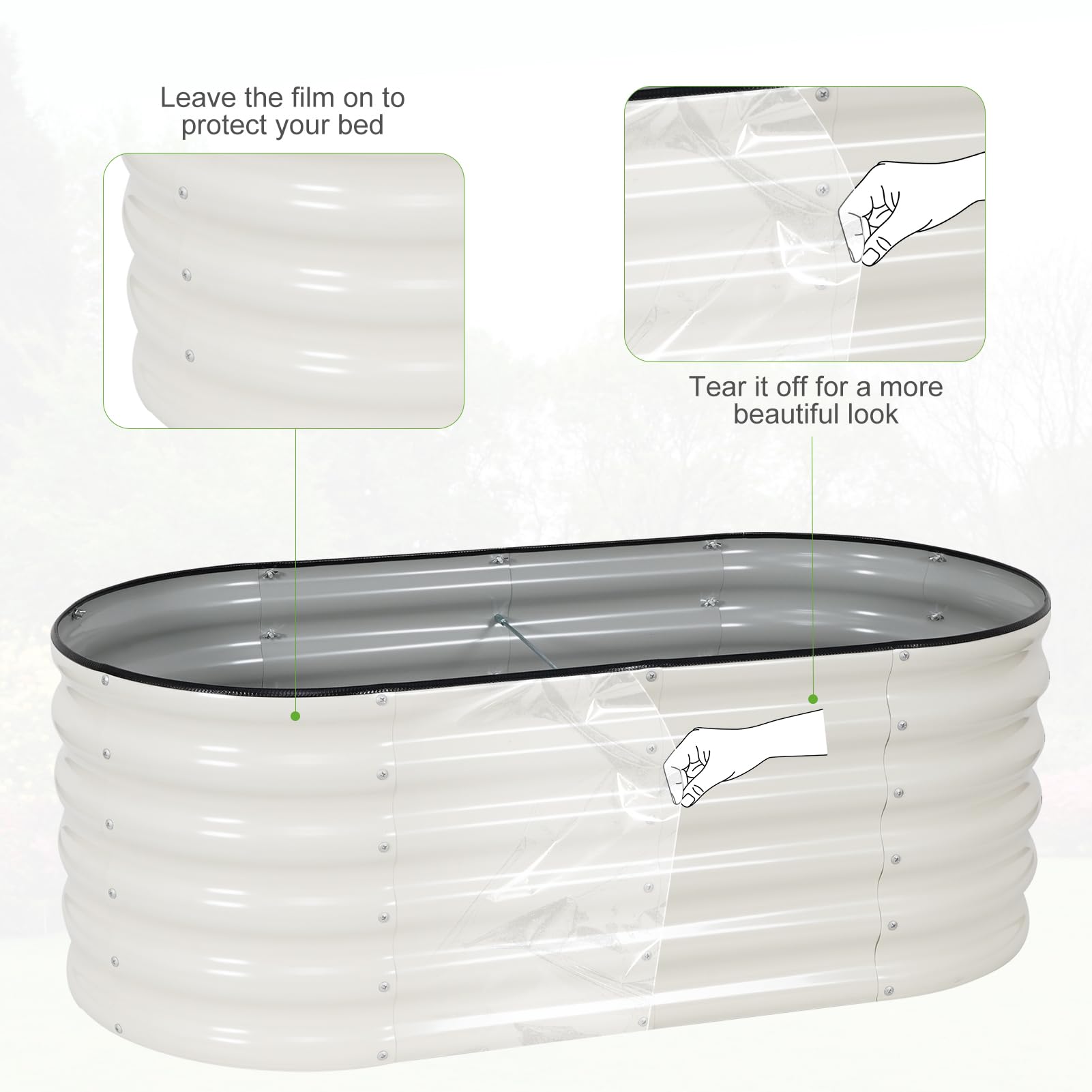 Permade white finish and product label showing corrosion-resistant coating benefit