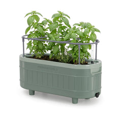 Permasteel front view of planter showing neat rectangular design and space-saving benefit
