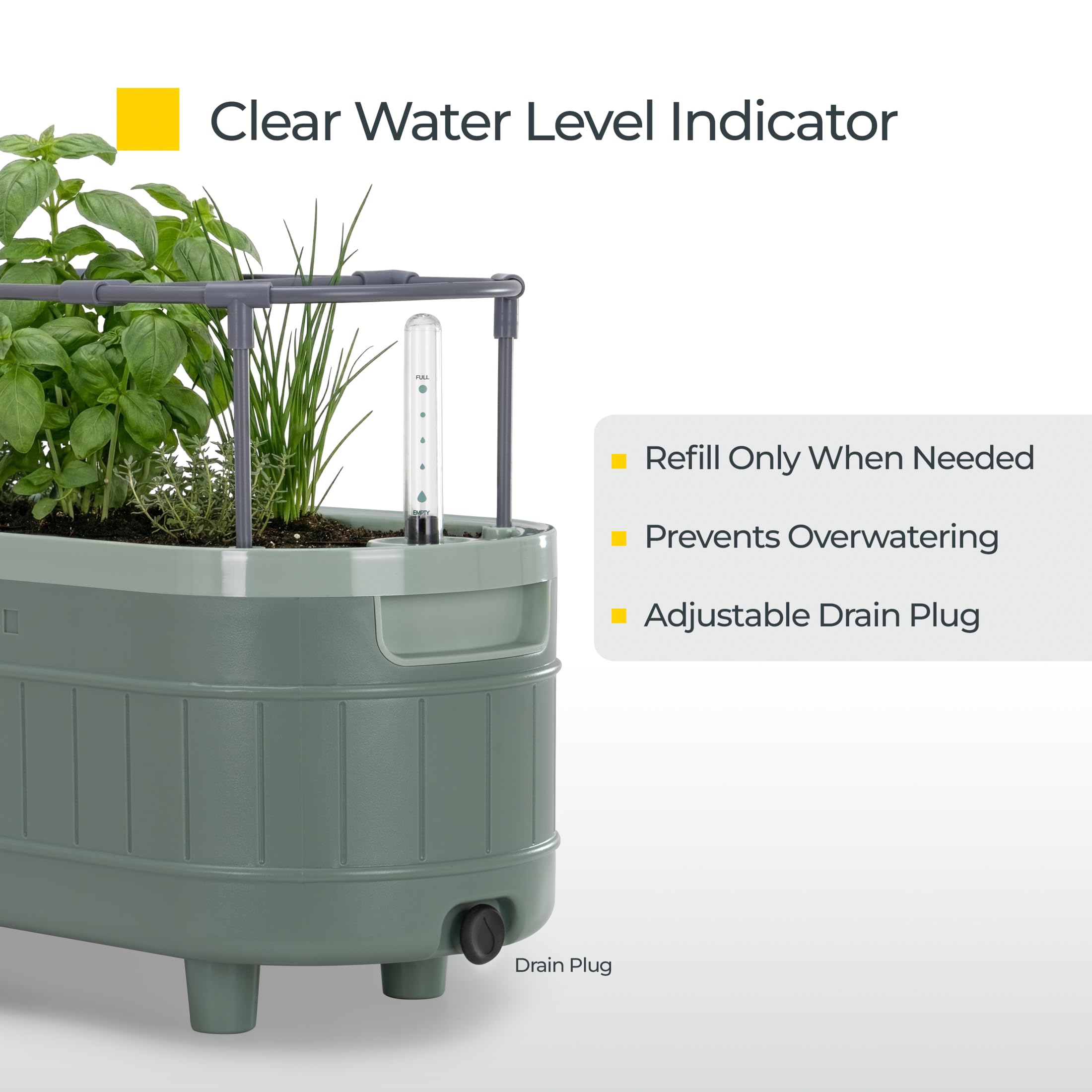 Permasteel planter on kitchen window providing fresh herbs within arm’s reach