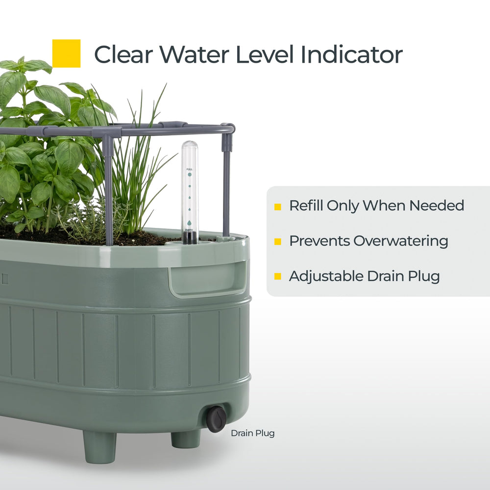 Permasteel planter on kitchen window providing fresh herbs within arm’s reach