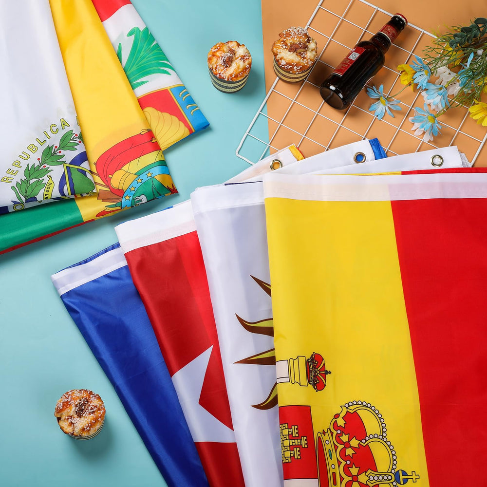 Peryiter packaged bundle of 21 flags suitable as a cultural gift or event supply benefit