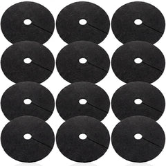 Peryiter front view of six rubber tree rings showing package quantity and rugged design benefit