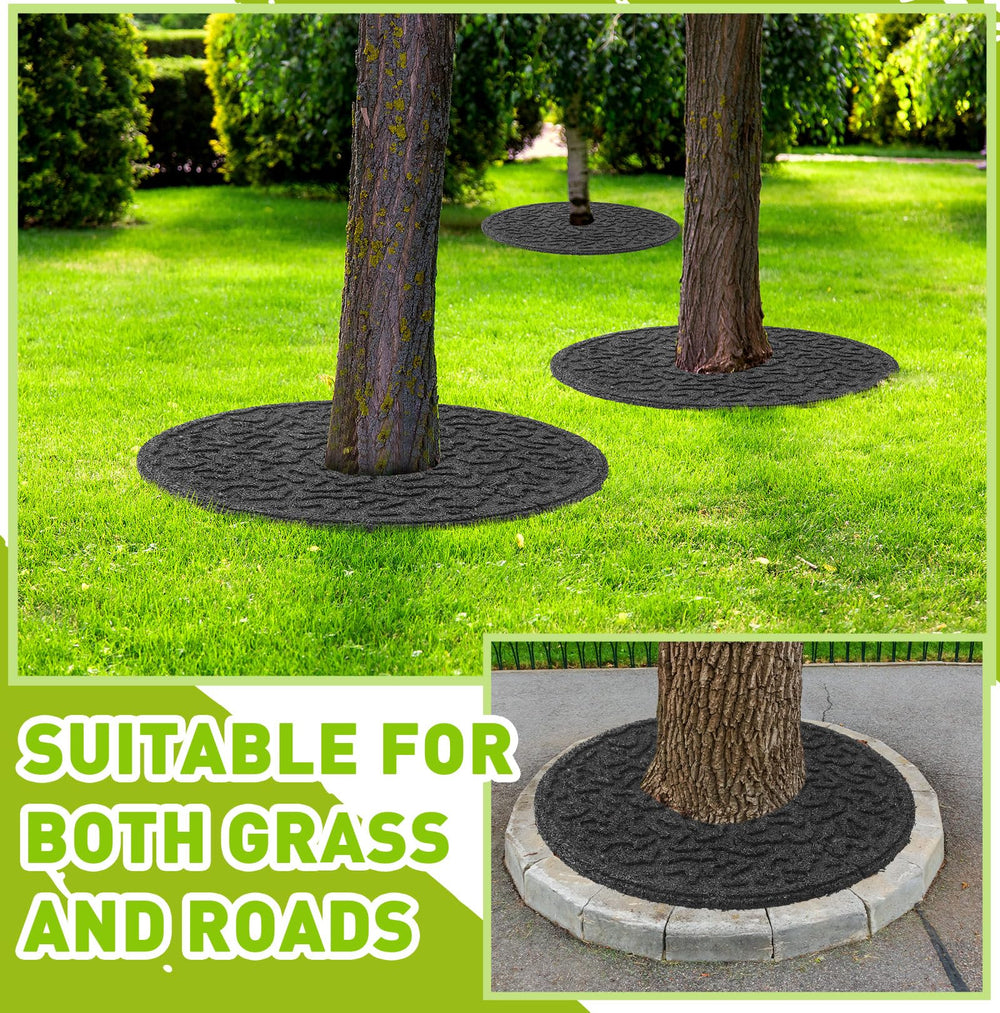 Peryiter rings in a garden lawn showing clean landscape and low-maintenance benefit