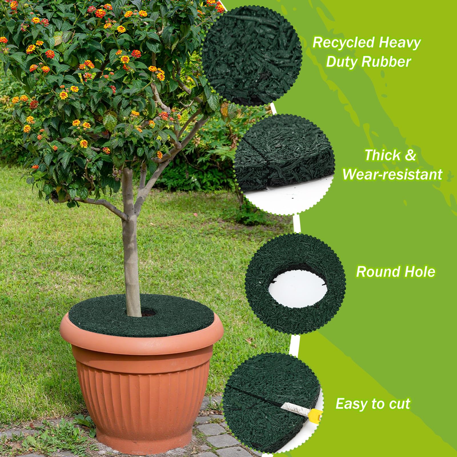 Peryiter ring next to hand for scale illustrating compact size and suitability for pots