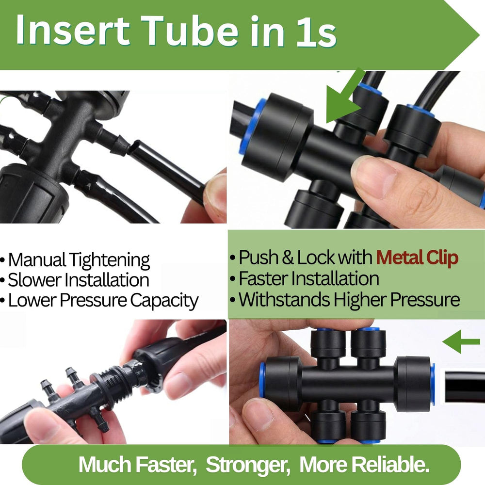 PESIODU 360° mist nozzle spraying gentle cooling mist on plants