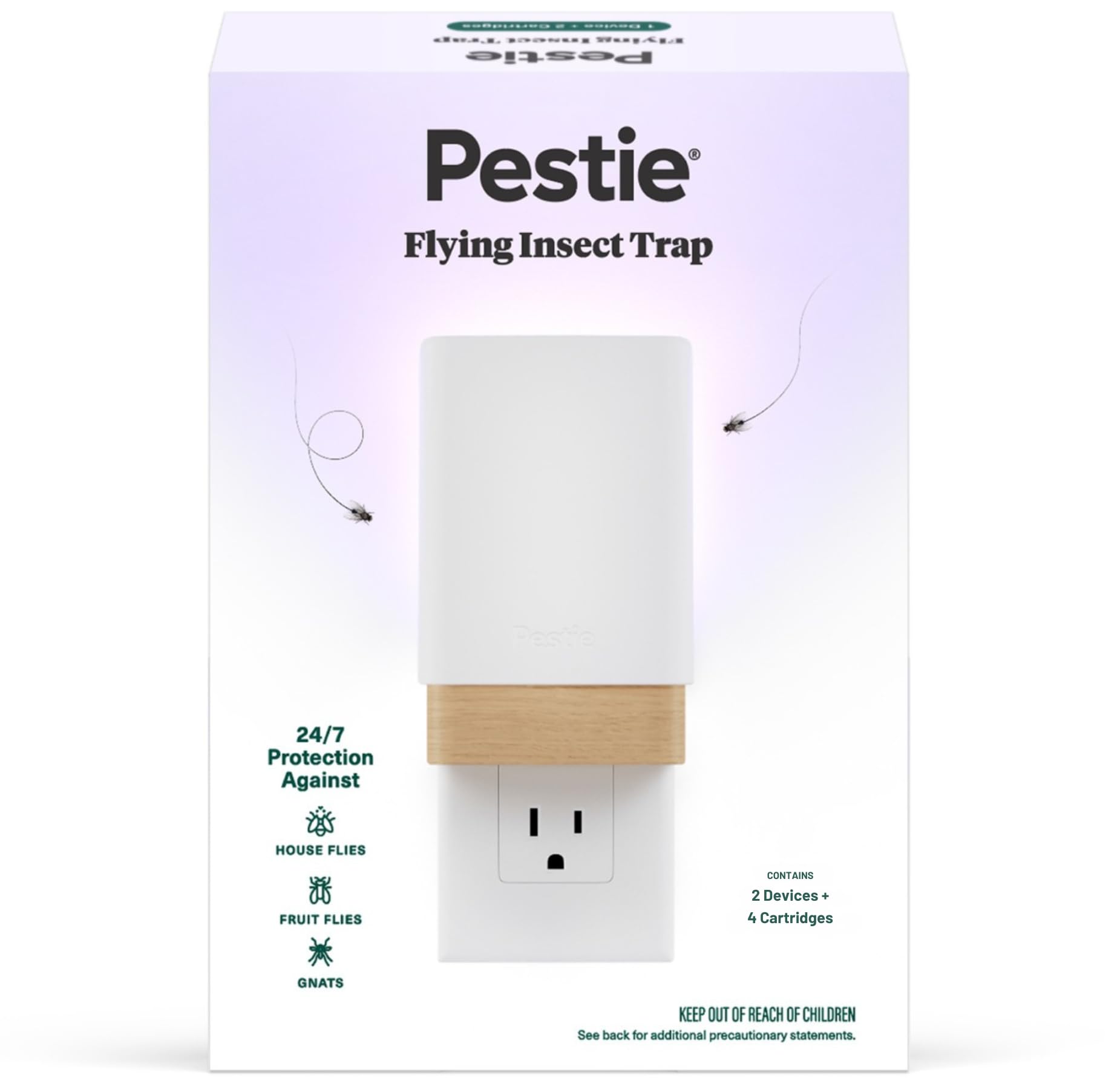 Pestie front view showing two plug-in units for discreet indoor control