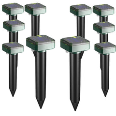 PestMentor front packaging showing ten solar repellent stakes and benefits