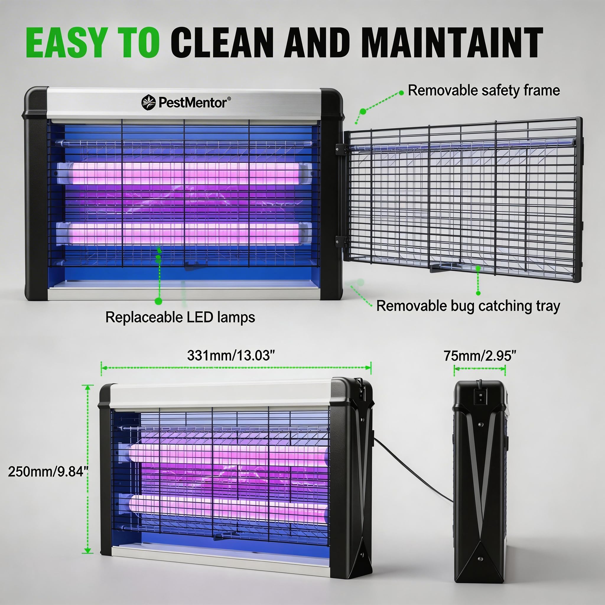 PestMentor illuminated UV light demonstrating insect attraction benefit
