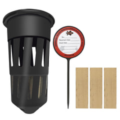 Pestoptek front packaging showing six monitoring stations and contents benefits detection