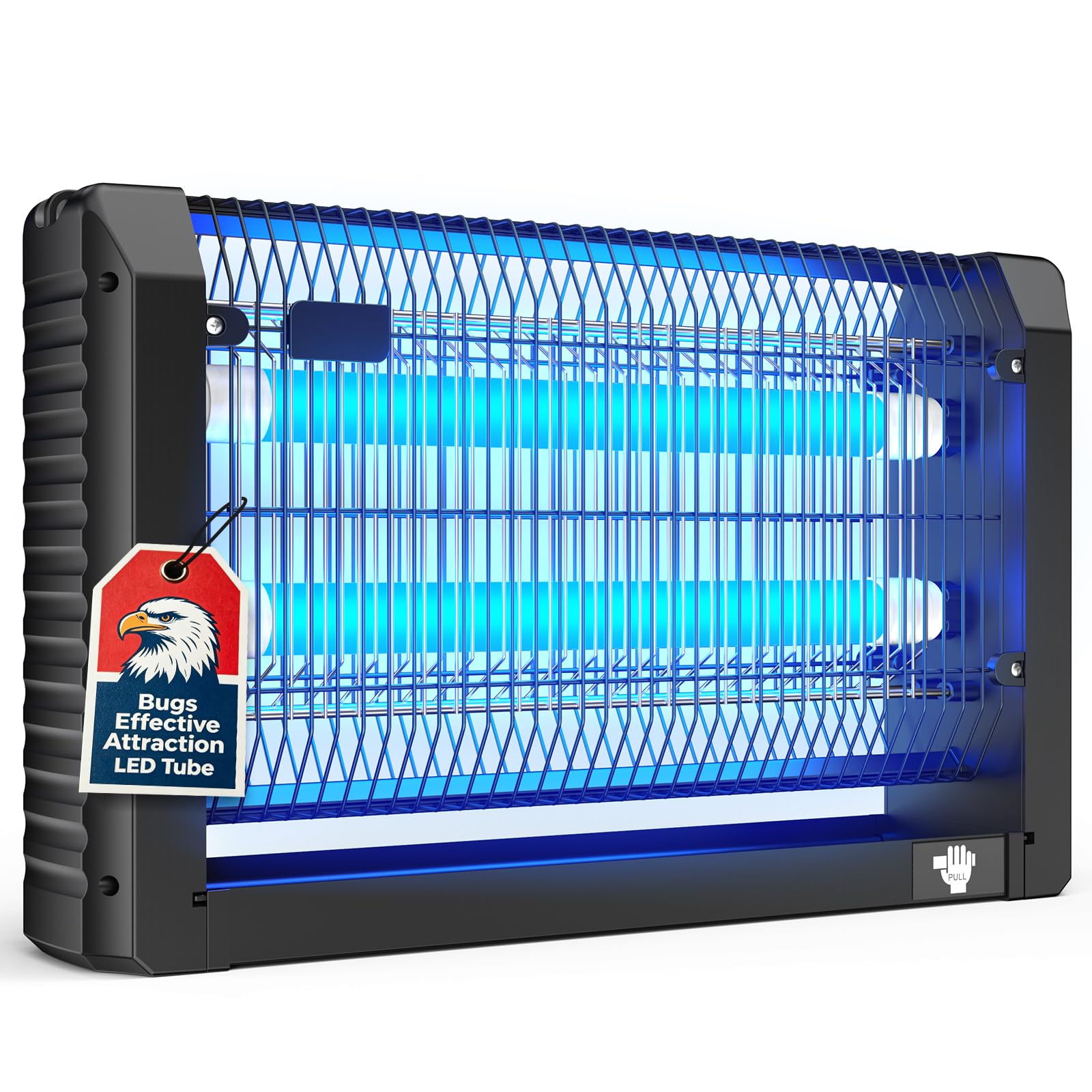 Pestrols front view wall-mounted showing sleek design and safe grill, improves room protection