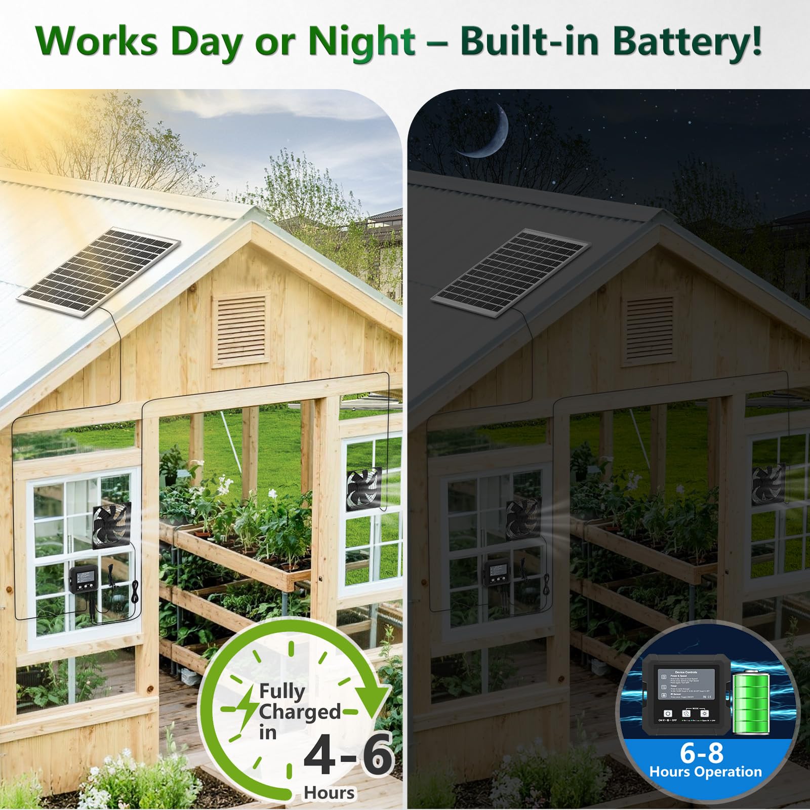Pet Deluxe dual fans installed inside coop, boosted airflow for flock comfort