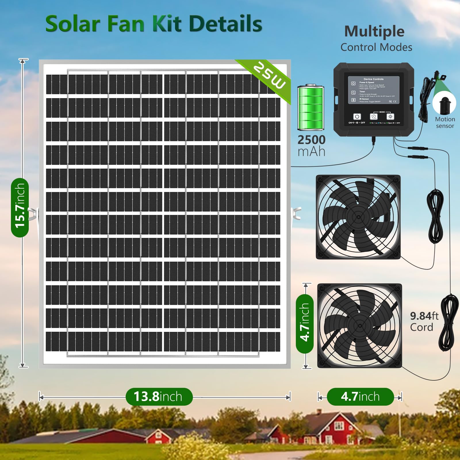 Pet Deluxe size comparison with hand, compact but powerful ventilation
