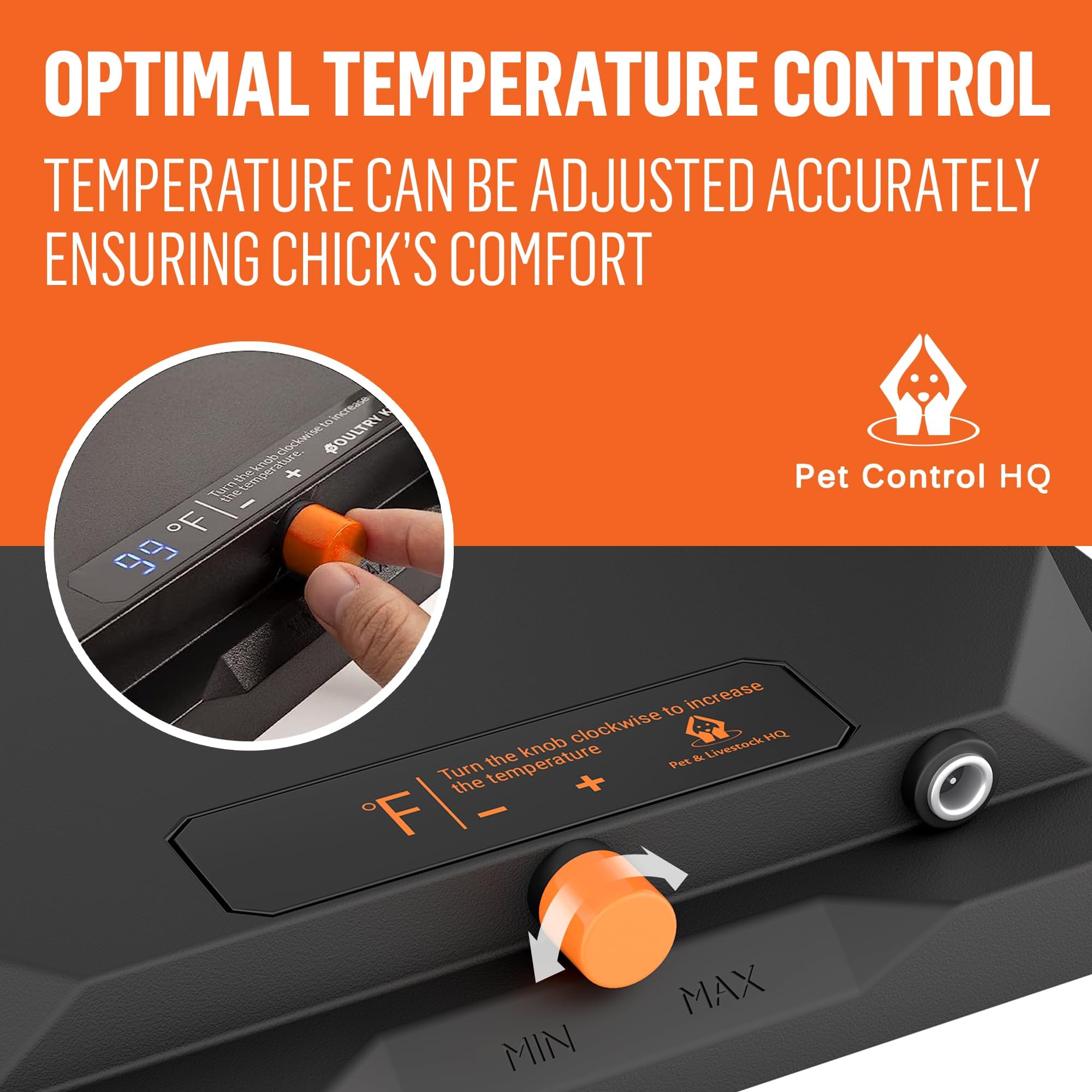 Pet & Livestock HQ adjustable legs extended showing height options for growing chicks and flexibility