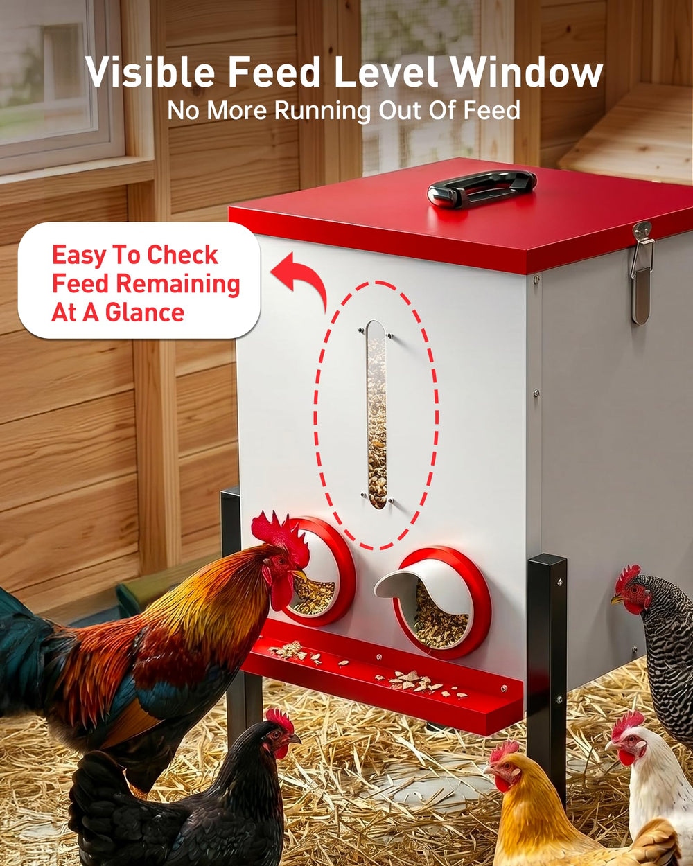 PETDOTT lid and hopper top for easy filling and weather protection