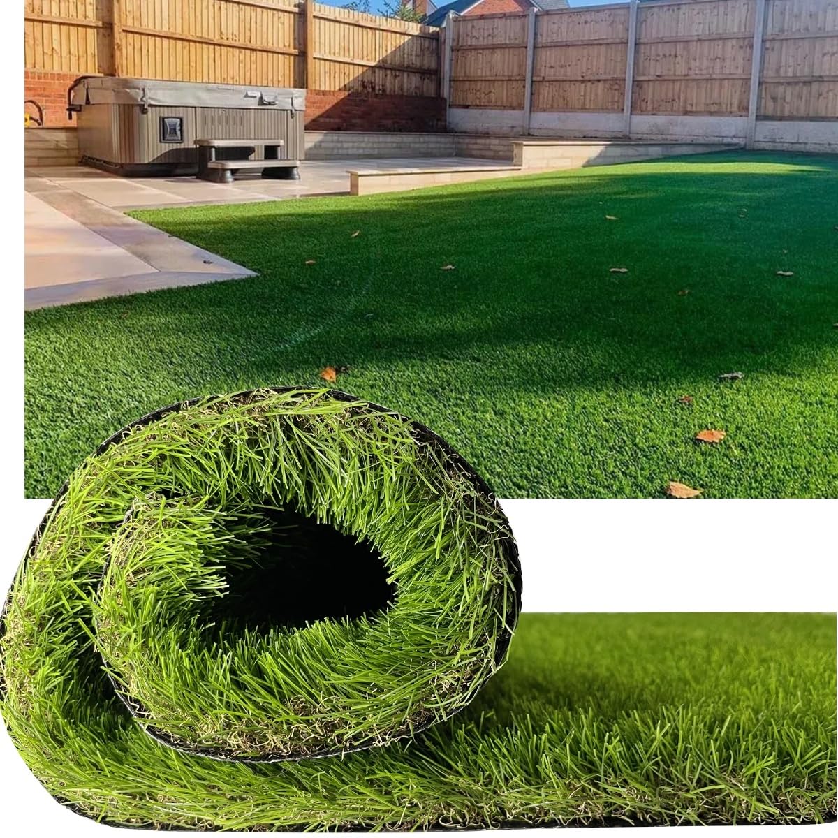 Petgrow front view of 8x10 turf showing lush lawn and instant curb appeal